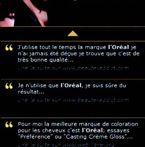 L’Oréal Paris :clic thématique