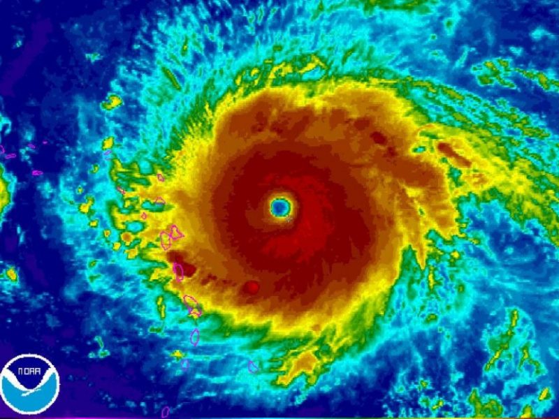 Ouragan Irma vue satellite